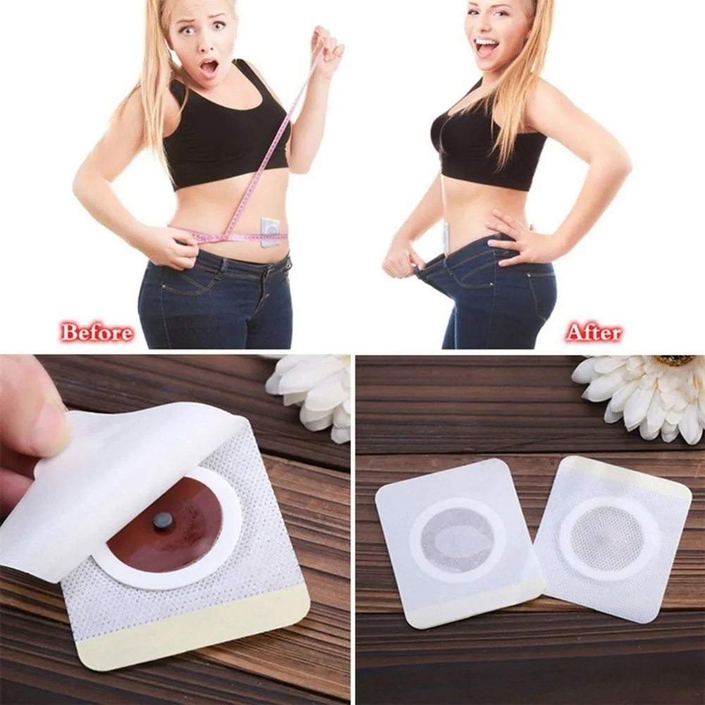 30/10 pcs Chinese Medicine Weight Loss Navel Sticker Magnetic Slim Detox Adhesive Sheet Fat Burning Slimming Diet Patch Pads