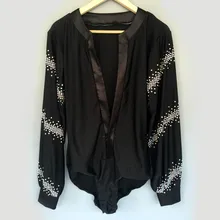 Стиль, мужские костюмы для латинских танцев, передний спандекс с длинным рукавом, мужская рубашка для латинских танцев, мужская рубашка для латинских танцев, а96