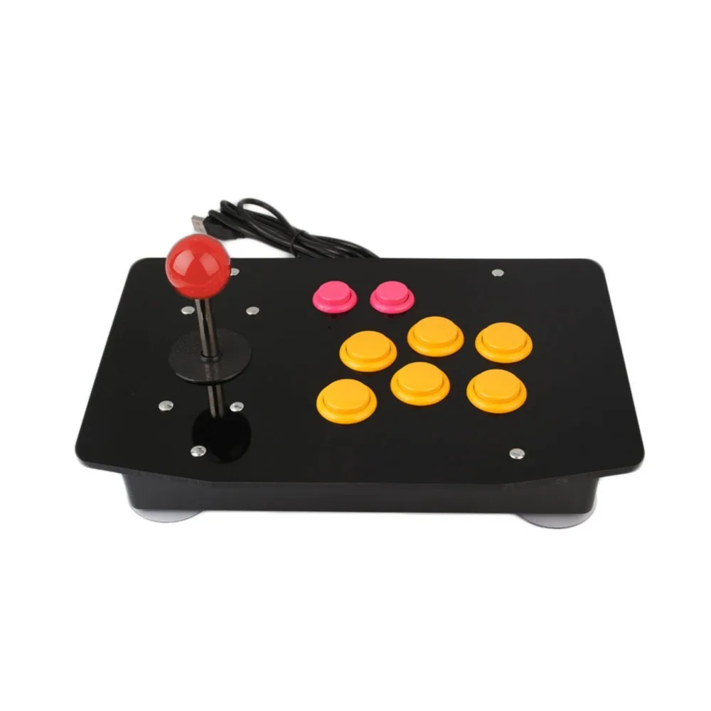 

Acrylic Zero Delay Arcade Fighting Stick USB Wired Computer Gaming Joystick Game Rocker Controller with 8 Directional Buttons Fo