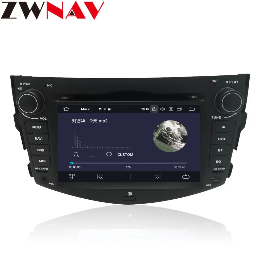 Top ZWNAV Android 9.0 4+32GB Car DVD Player for Toyota RAV4 2006-2012 Radio Ibiza GPS Navigation Mirroring link head unit px5 5