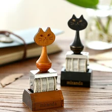 1 X vintage cat roller stamp diary stamps for scrapbooking DIY stationery zakka decal material escolar school supplies