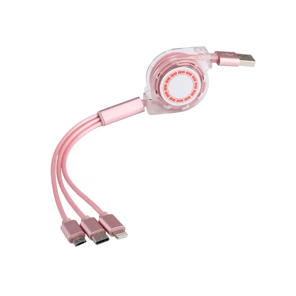 المحمولة بريميوم شحن خط شحن كابل بيانات السفر نقل الحبل كابل بيانات قابل للسحب المصغّر usb