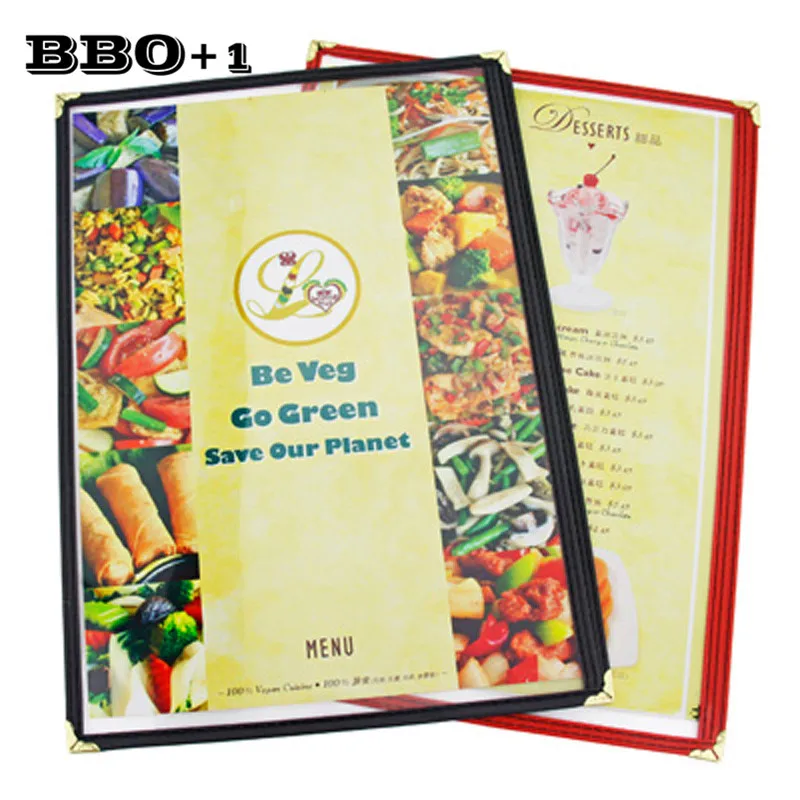 Plastic Menu Holder For A4 1 Sheet Single Panel Transparent Menu Book