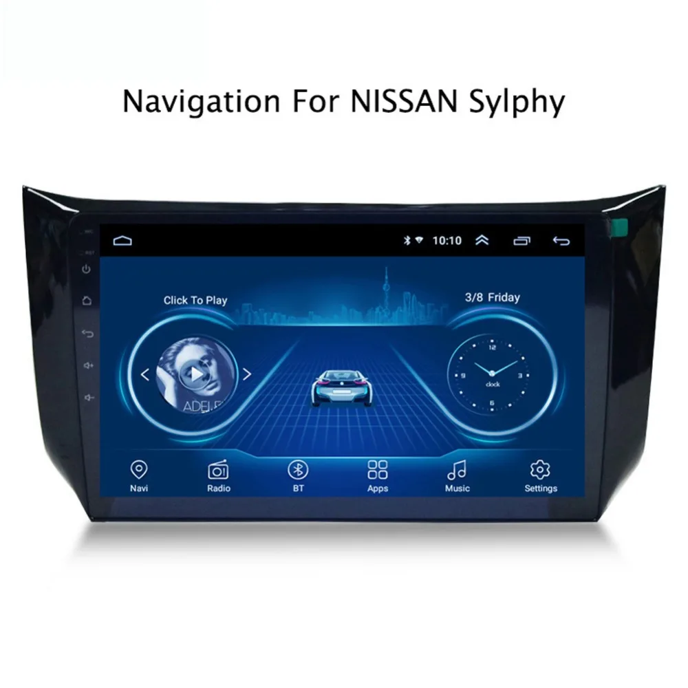 Super Slim Touch Screen Android 9.1 radio GPS Navigation for Nissan Sentra Sylphy 2016 headunit Ste