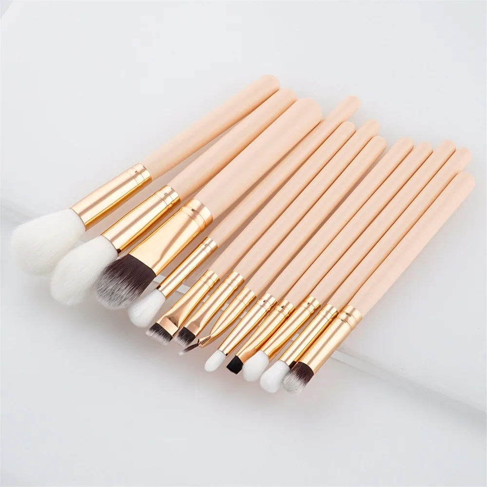 Newest 12pcs Cosmetic Makeup Brushes Set Powder Blush Lip Brow Eyeshadow Soft Hair Beauty Brush Make Up Tools (5)