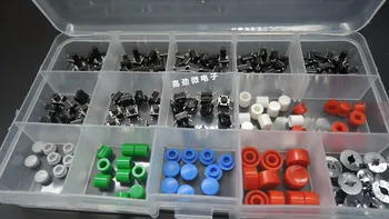 

15species*each10pcs=150pcs/lot The necessary tact switch series 6X6 round cap key switch cap selection