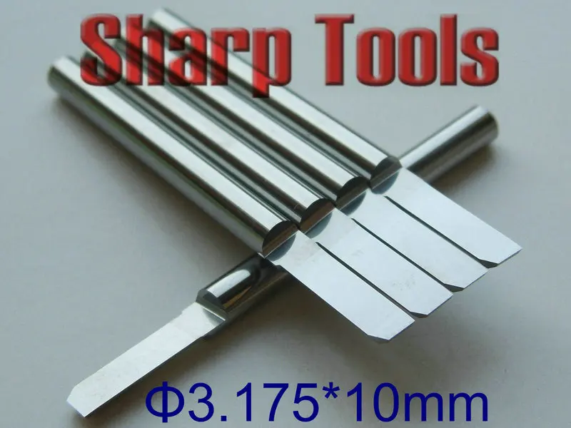 

3.175*10MM 38L Single Flute Straight Router Bits Solid Carbide Endmill Cutter, Mini CNC Cutter for Wood Cutting Milling Tooling
