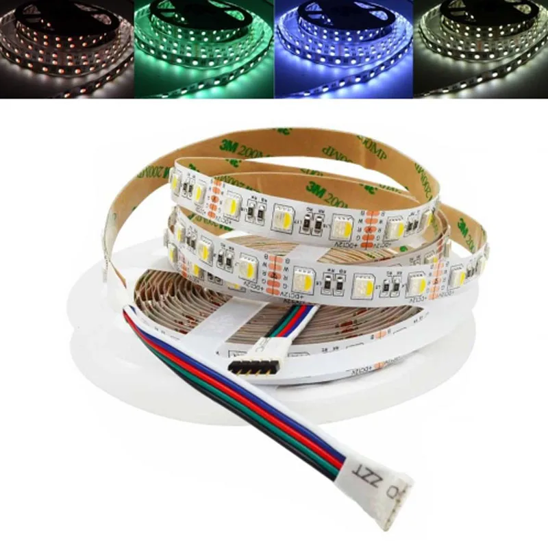 5 м RGBW/RGBWW 4 в 1 Светодиодная лента SMD5050 60 светодиодов/м Светодиодная полоса IP30 не обладает водонепроницаемостью: Крытый Применение DC12V