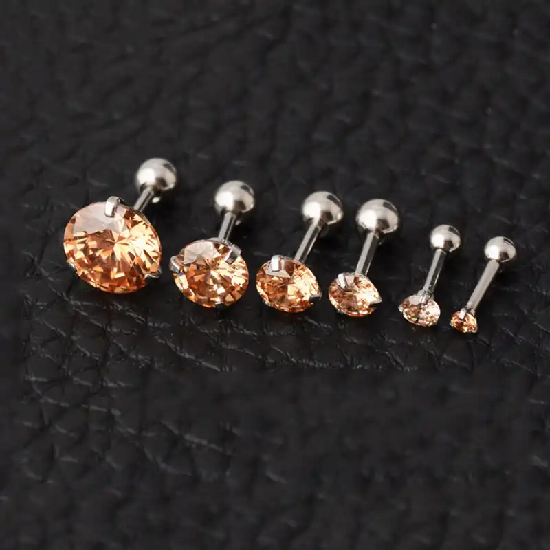 Hot Sale 1 Pair 2mm 8mm Stud Earrings Body Jewelry Small Bone