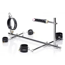 Top Stainless Steel Fixed Frame Ankle Cuffs Slave Restraints Restraints Handcuffs Bondage Kits Black Penis Dildos BDSM Toys G108