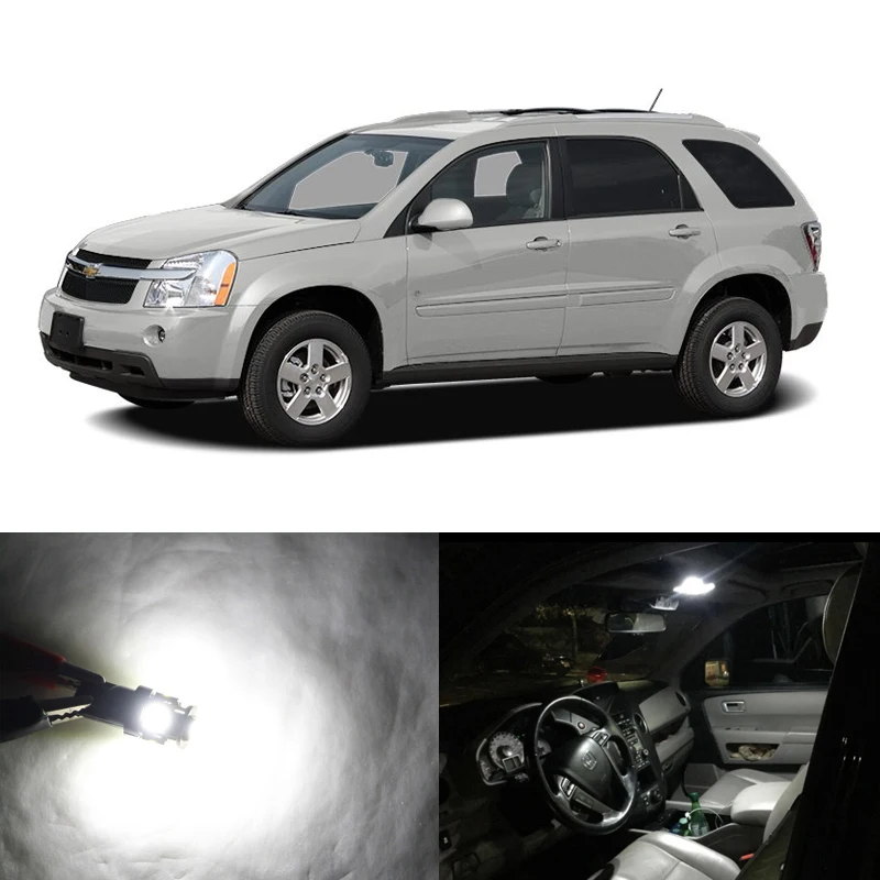 

7PCs Canbus No Error Led Interior Package Light Bulbs For Chevrolet Chevy Equinox 05-09 Map Dome Trunk Cargo License Plate Lamp