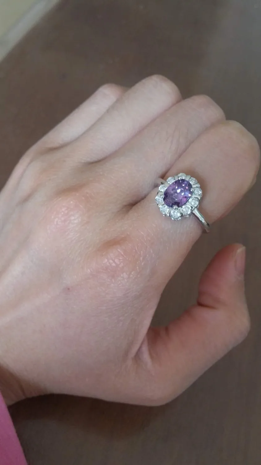 Серебряное кольцо с цветком и камнем Anelli Ювелирное Украшение для женщин Красный