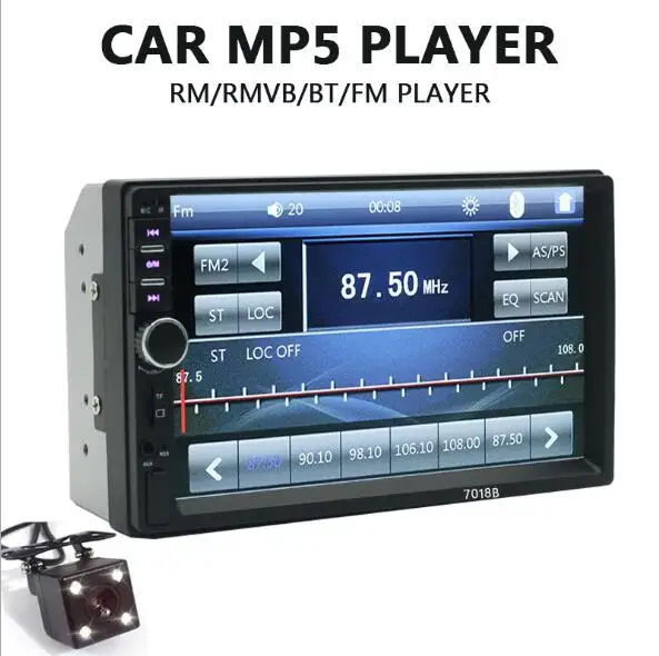 2 Din 7023B Car MP4 MP5 Player 32G 7 Inch Touch Screen TFT Media Radio Bluetooth