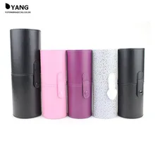 5 Цвета Пустой Портативный Кисти Для Макияжа Круглый Pen Holder Косметическая Инструмент Кожа PU Кубок Контейнер Прочный Корпус