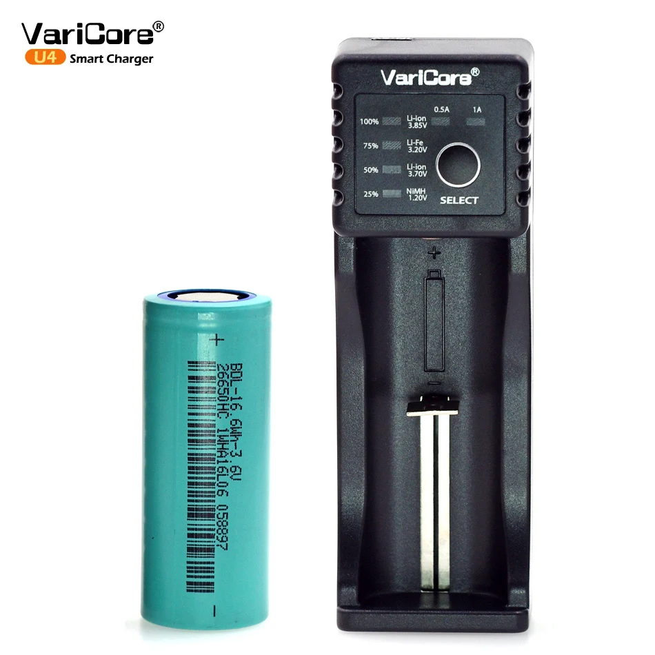 Varicore 26650 4800 мА/ч литий ионный 20a 3 7 V батарея питания + u4 1 2 V/3 18650/26650/18350/16340/aa/aaa