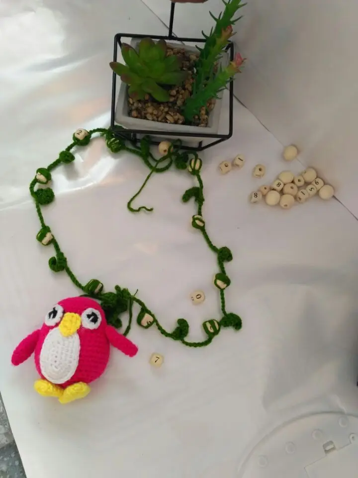 Amigurumi коляска крючком цепь пингвин