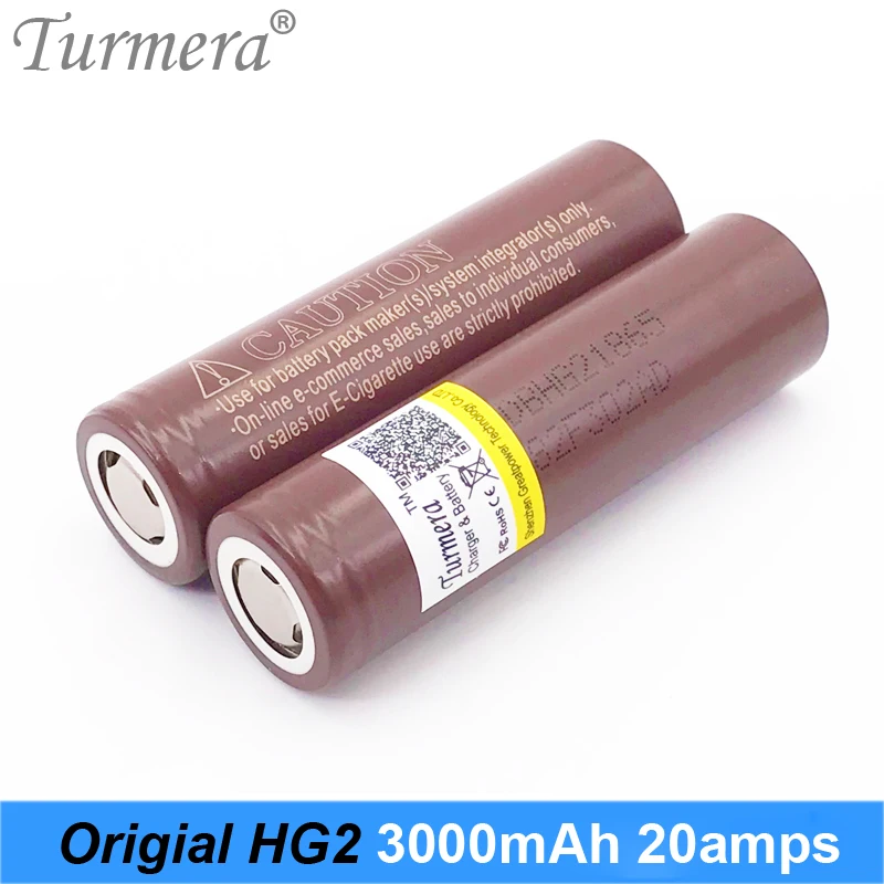 Оригинальная батарея Turmera 18650 hg2 3000mah 20a электронная сигарета мод для отвертки
