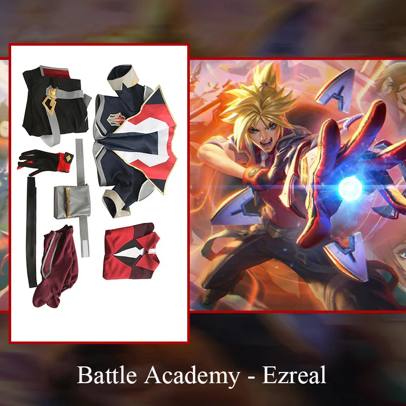 Anime Game Lol Battle Academy Ezreal Combat Gear Gothic Uniform Cosplay Costume Halloween Outfit For Men New Free Shipping Anime Costumes Aliexpress