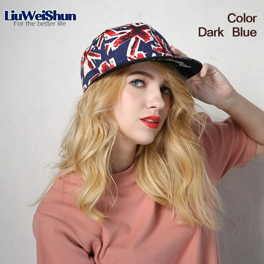 Liuweishun, хип-хоп кепка, Женская кепка, бейсбольная кепка, Snapback, s, регулируемый большой прямой козырек для модных девочек/мальчиков, Chapeu - Цвет: dark blue