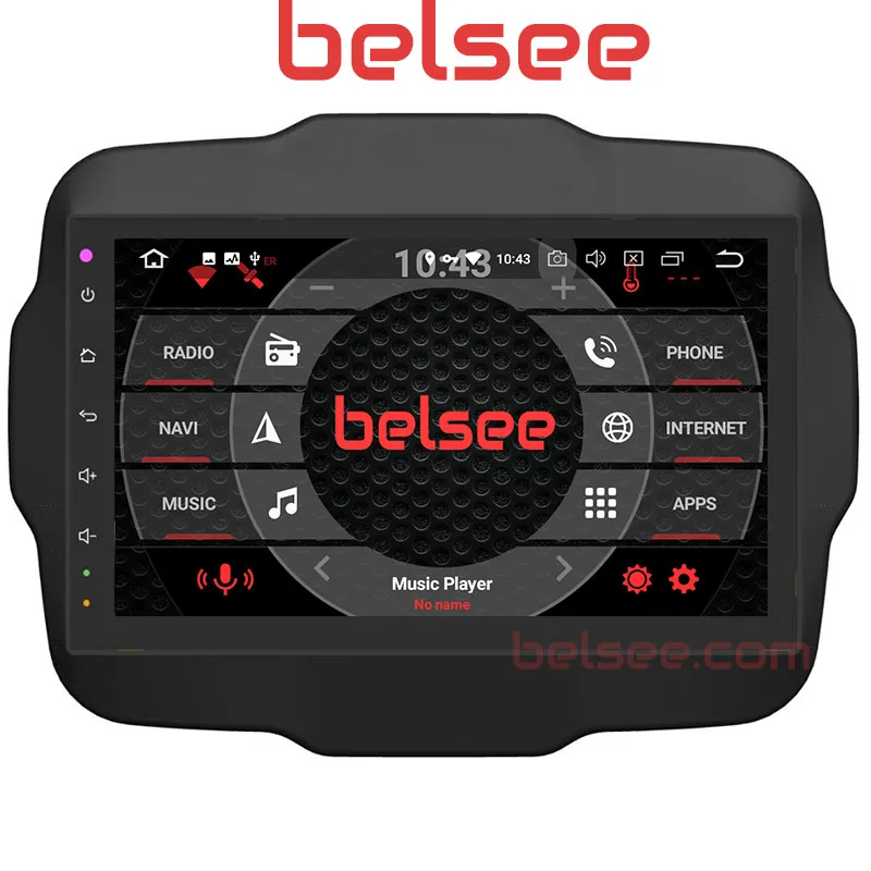 Best Belsee Octa Core 10.1" Android 9.0 Head Unit Auto Radio Car Stereo Multimedia Navigation System for Jeep Renegade 2015 2016 2017 2