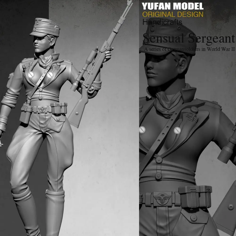 1/35 50 мм женские фигурки из снайперской смолы набор моделей солдата шутер красоты