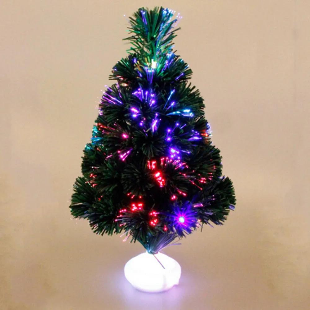 Cute Mini Christmas tree 45cm fiber optic tree with led luminous lanterns emulation christmas decorations without battery hot in Trees from Home & Garden on