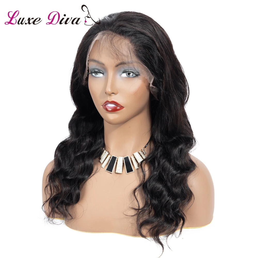 LUXE DIVA 360 Lace Frontal Wigs Pre Plucked With Baby Hair Brazilian