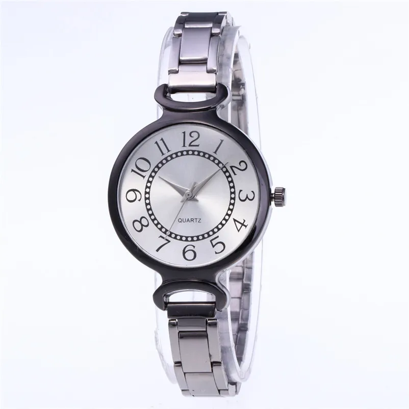 Casual Women Watches Bracelet Watch Ladies Stainless Steel Band Analog Quartz Round Wrist Watches clock relogio feminino J11#N (2)