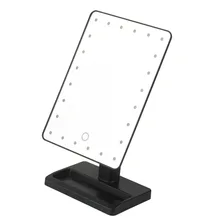 Square Shpe Desktop Adjustable Brightness LED Facial Makeup Mirror Women Bedroom Tabletop Make up Cosmetic Mirror Top Sale