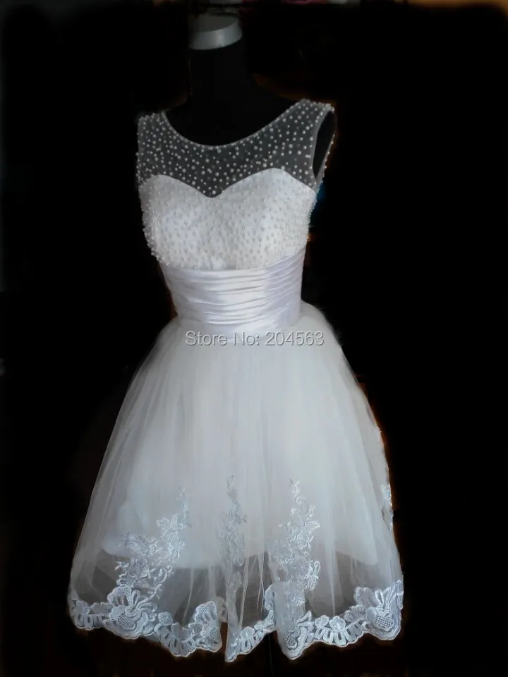 

Hot Sale Knee Length Short Wedding Dress custom size&color