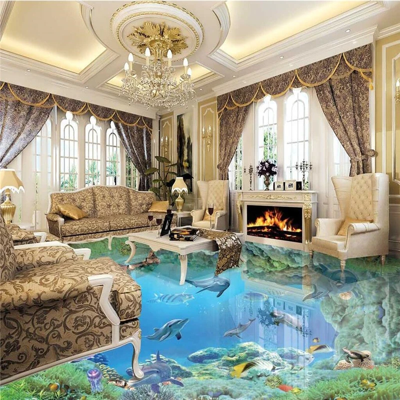 beibehang floor wallpaper 10 meters high - definition underwater world 3D floor vinyl floor waterproof self - adhesive wallpaper underwater 30 meters waterproof metal detector handheld metal detector diving salvage treasure hunter 750