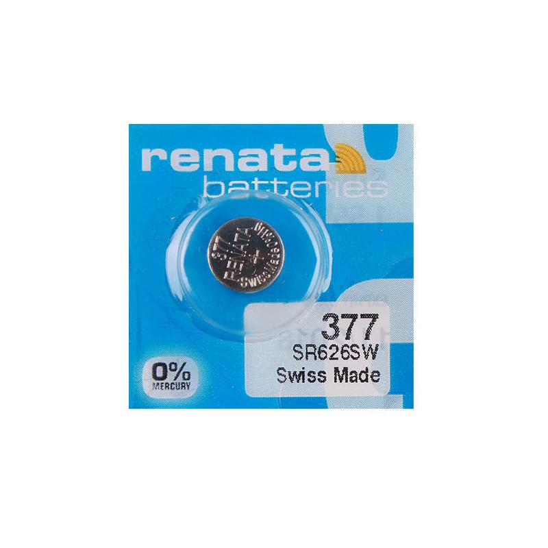 10 шт./упак. Рената, Длительное Действие, 377 SR626SW SR626 V377 AG4 часы Батарея оксида серебра аккумуляторы таблеточного типа