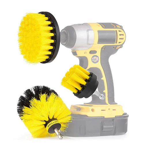 3 pcs/set Power Scrubber Brush Drill Brush Clean for Bathroom Surfaces Tub Shower Tile Grout Cordless Power Scrub Cleaning K Pakistan