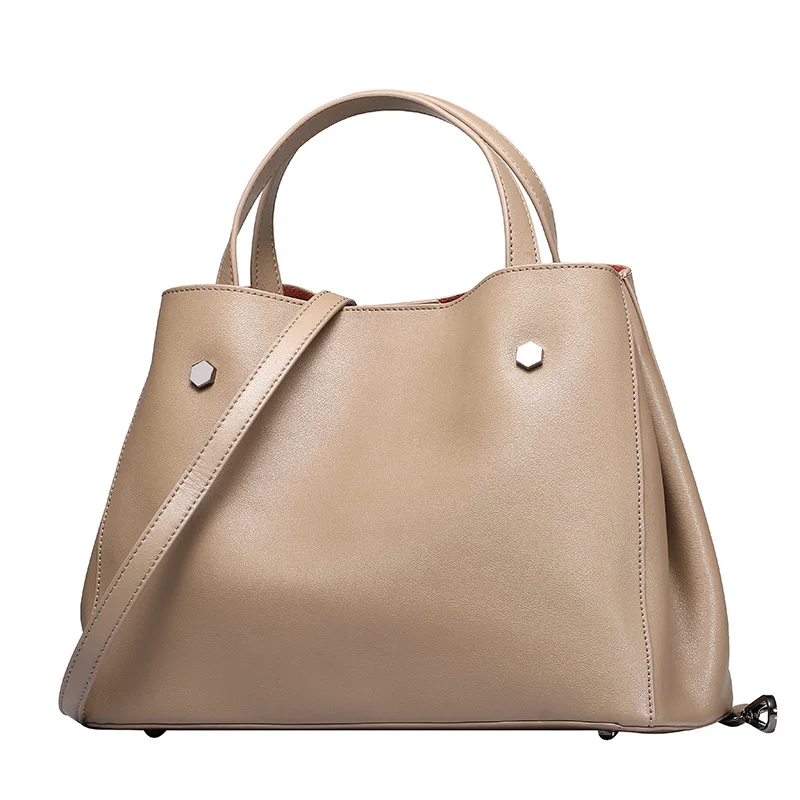 100% Echt Leer Tote Schoudertas Zomer Vrouwen Handtas Emmer Dames Portemonnee Toevallige Boodschappentas Satchel Capaciteit Tote Bolsos 100% Echt Leer Tote Schoudertas Zomer Vrouwen Handtas Emmer Dames Portemonnee Toevallige Boodschappentas Satchel Capaciteit Tote Bolsos
