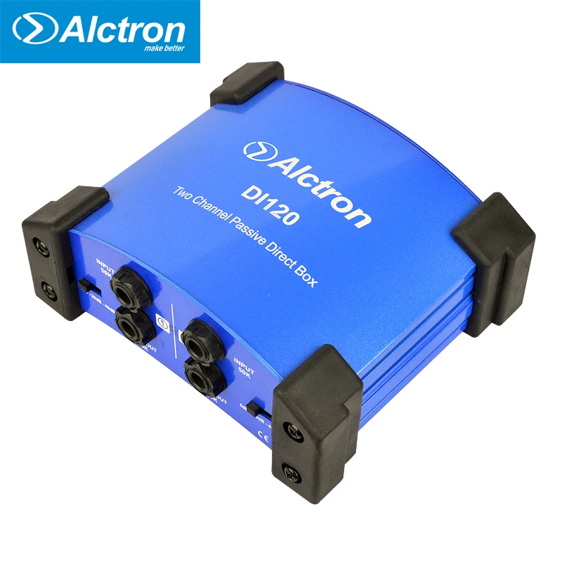 Alctron DI120 пассивный DI box используется для записи гитары и сценического исполнения отлично подходит для акустической и электрогитары с клавиатурой