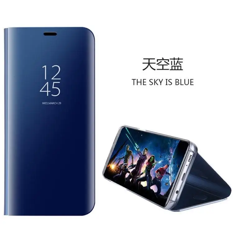 Роскошный флип чехол с подставкой для Samsung Galaxy Note 8 S9 S8 Plus S7 S6 edge умный зеркальный