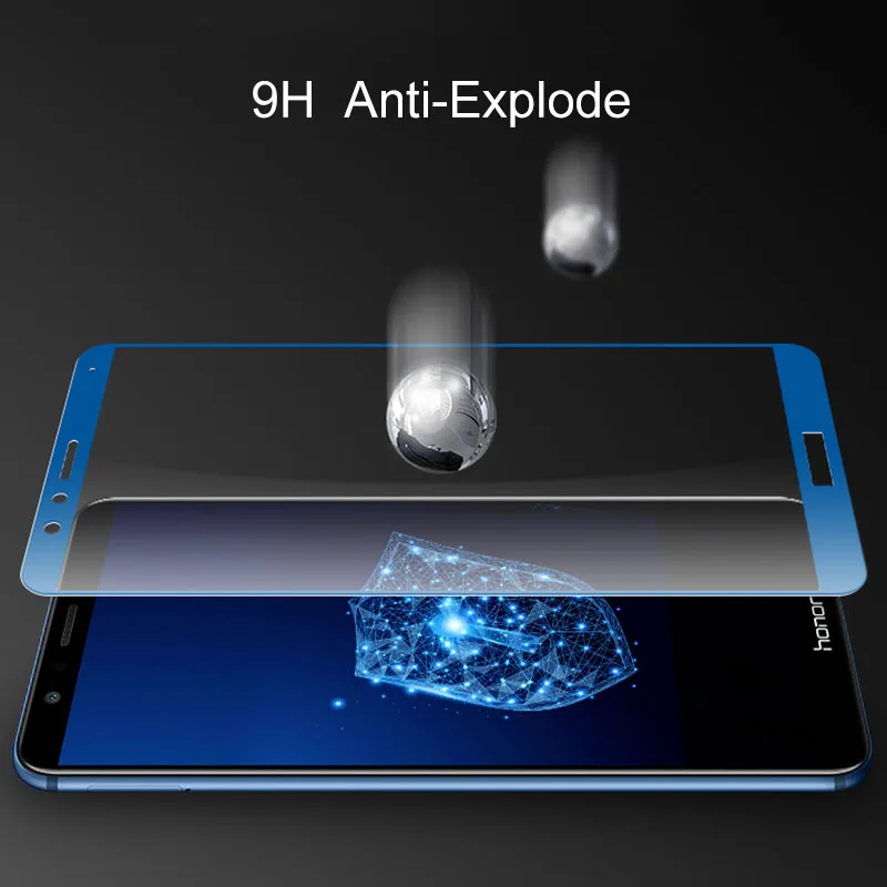 Закаленное стекло для Huawei Honor 8 Lite 9 защита экрана полное покрытие 6C Pro 7X V10|Защитные