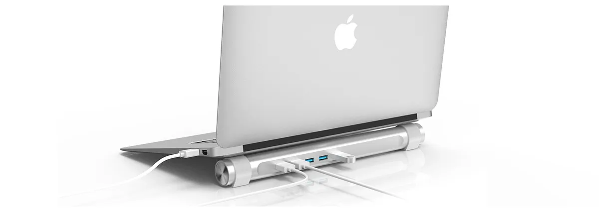 ORICO USB 3,0 концентратор с держателем для ноутбука, функция ABS, Круглый, 4 порта, концентратор для Apple, ноутбука MAC, идеально серебристый usb-разветвитель