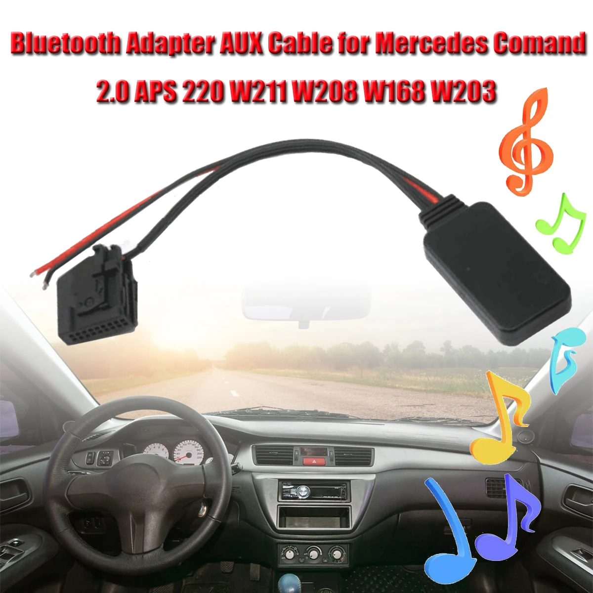 Bluetooth Car Adapter AUX Cable for Mercedes Comand 2.0 APS 220 W211 W208 W168 W203 Audio Playback Audio Car AUX Cable-in Cables, Adapters & Sockets from ...