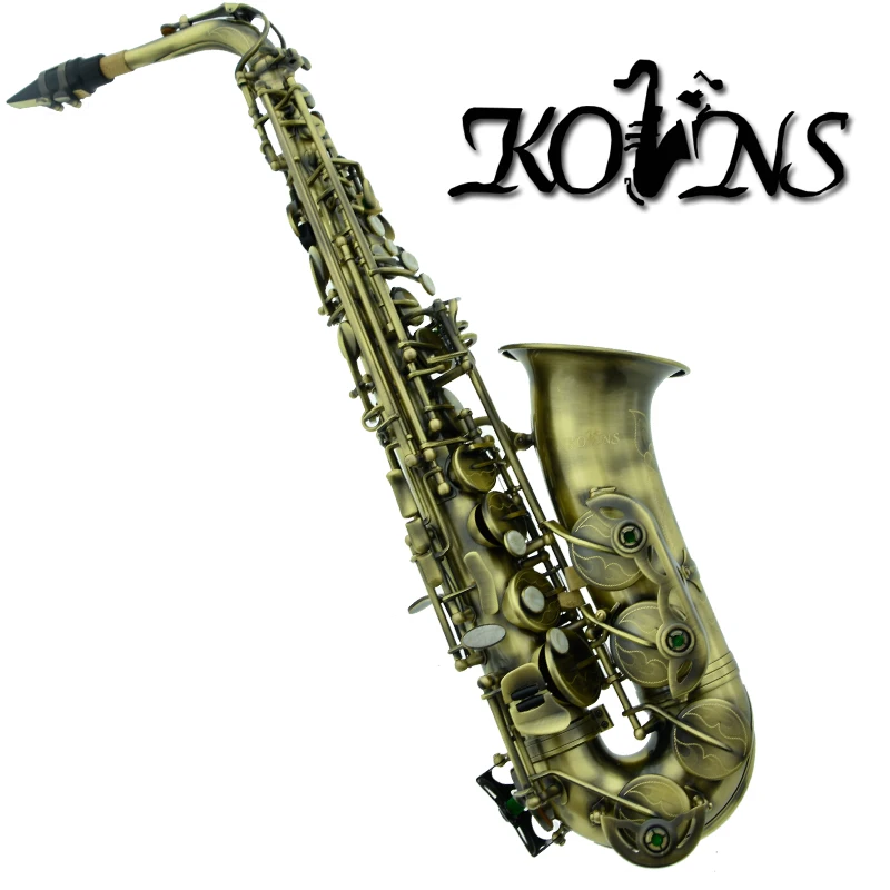 

Professional Antique 54 Reference Alto Saxophone Sax With Case Metal Mouthpiece Antique Copper Simulation Alto Saxophone