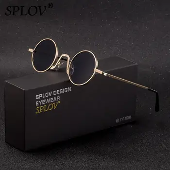 

SPLOV Vintage Rap Sunglasses Men Women Steam Punk Style Hip-Hop Small Round Metal Frame Eyewear Retro Gafas De Sol With Case