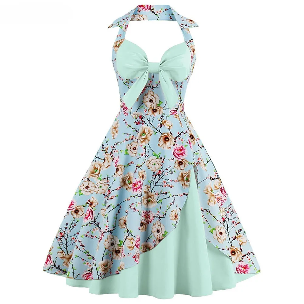 ZAFUL-New-Women-Vintage-Dress-Plus-Size-Ball-Gown-Floral-Print-Pin-Up-Summer-Dress-60s_conew1