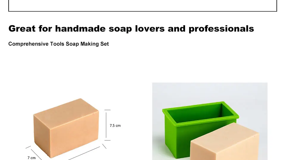 Full DIY Soap Making Supplies kit,Small Silicone Soap Molds,Wood Soap Beveler Planer,2 Pcs Soap Cutter,Soap Base