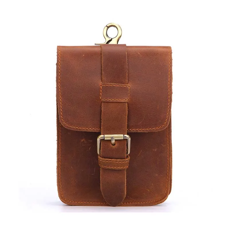 

Rivet small chest pack Waist Packs summer Crossbody fashion PU leather For men shoulder vintage messenger bags