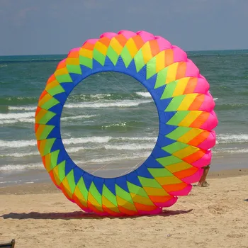 

free shipping high quality 5m Ring Kite Spinning Crown outdoor toys large kite weifang kaixuan kite factory wholesale windsocks