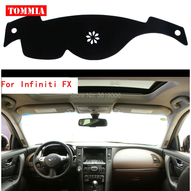 

TOMMIA Interior Dashboard Cover Light Avoid Pad Photophobism Mat Sticker For Infiniti FX Series