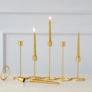 

Modern wedding candlestick metal gold Nordic large Chandelier romantic light centro de mesa boda articulos para boda50ZT0005