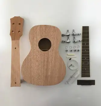 

23 inch mahogany solid wood professional ukulele assembled puzzle DIY uklele Kit Wood Body Free Shipping