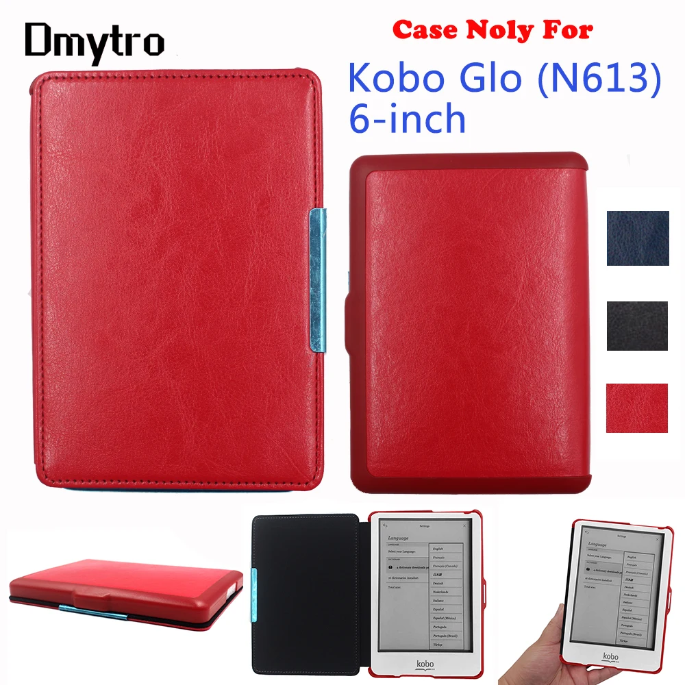 Чехол книжка из искусственной кожи для Kobo Glo 6 дюймовая модель N613 чехол