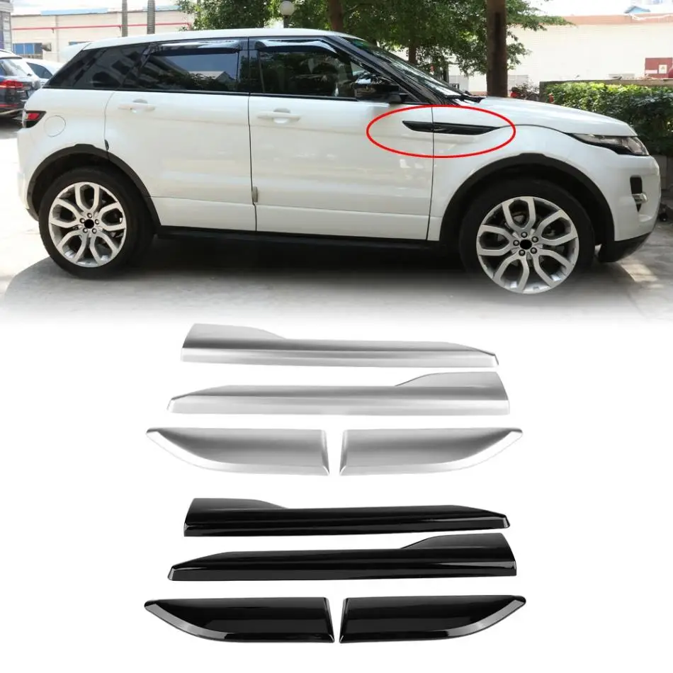 4 шт. Fender сбоку Air Vent Выход Обложка Накладка для Land Rover Range Evoque 2012 2013 Автомобиль Стайлинг ABS